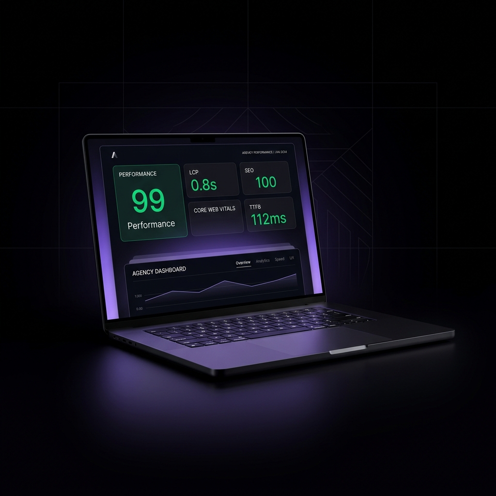 Visoko zmogljiva spletna stran z 99 performance score
